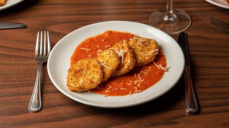 Breaded fresh mozzarella appetizer