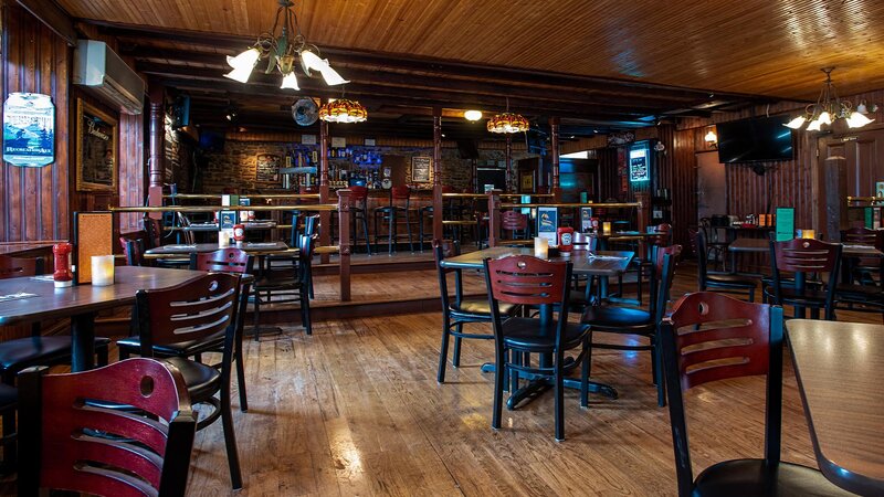 Dining room with view of bar area